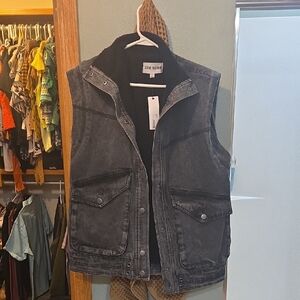 Steve Madden Black Denim Vest
